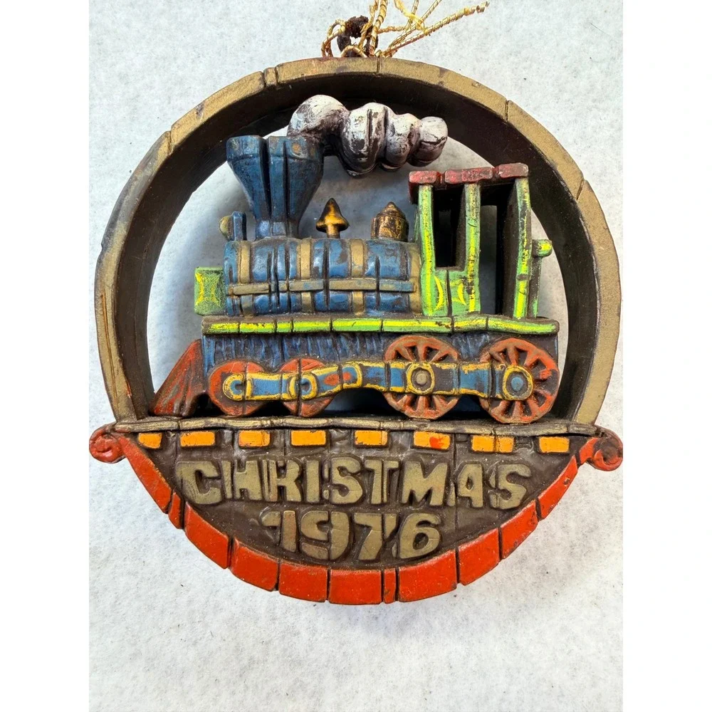 Vintage Hallmark Nostalgia Dated Ornament 1976 Train Tree Trimmer 400QX222-1